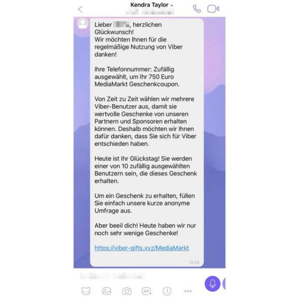 Police warn of vouchers in the Viber messenger app