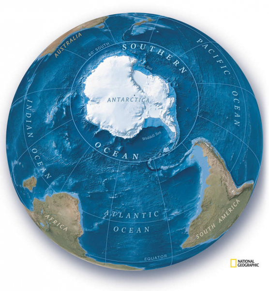 National Geographic will begin to mark the fifth ocean on its maps for the first time since 1915 - the South