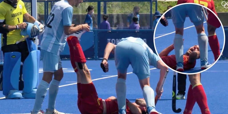 Olympic scandal! Hockey player hits opponent with stick