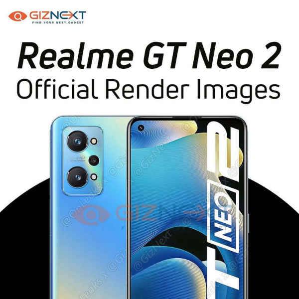 An insider showed Realme GT Neo 2 on renders - a smartphone based on Snapdragon 870 with a 6.62-inch AMOLED display