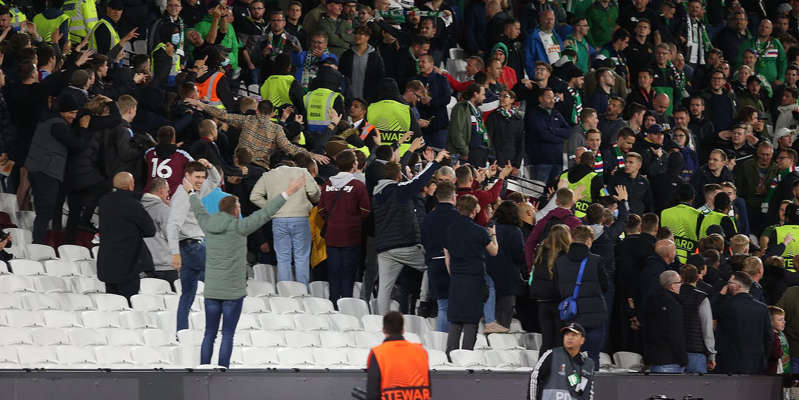 West Ham riot: Fan exclusion for Rapid