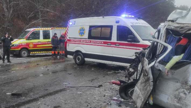 The first photos from the scene of a large-scale accident near Chernigov 