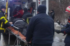 The first photos from the scene of a large-scale accident near Chernigov 