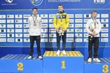 Ukrainian Oleksiy Sereda won gold at the World Championship diving 