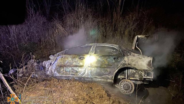  The driver burned out in the passenger compartment: an accident in the suburb of Krivoy Rog ended in a fire 