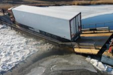 Under Mykolayiv, a truck drowned a pontoon site and blocked the passage