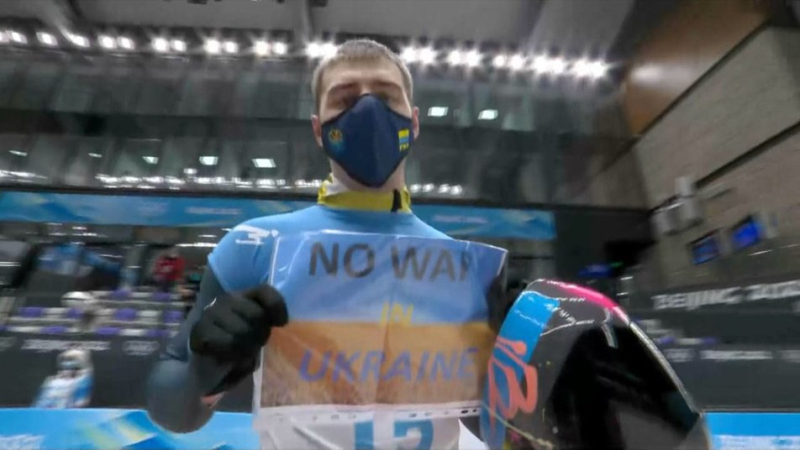 No war in Ukraine: skeletonist Geraskevich held a silent protest at the 2022 Games