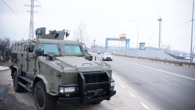 All Ukrainian nuclear power plants and the Kiev hydroelectric power station were taken under heavy guard by the National Guard