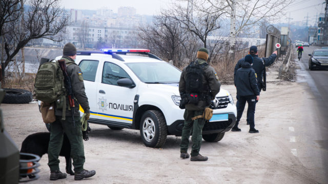 All Ukrainian nuclear power plants and the Kiev hydroelectric power station were taken under heavy guard by the National Guard