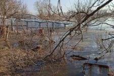 The village of Demidov in the Kiev region, where hostilities are taking place, is under the threat of flooding