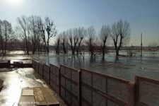 The village of Demidov in the Kiev region, where hostilities are taking place, is in danger of flooding