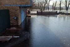 The village of Demidov in the Kiev region, where hostilities are taking place, is in danger of flooding