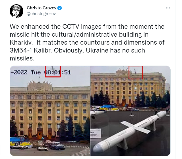 There are no such missiles in Ukraine: Bellingcat publication about the shelling of Maidan Svoboda in Kharkiv