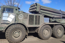  AFU destroyed a convoy of Russian equipment near Pryluki and took away the Uragan MLRS