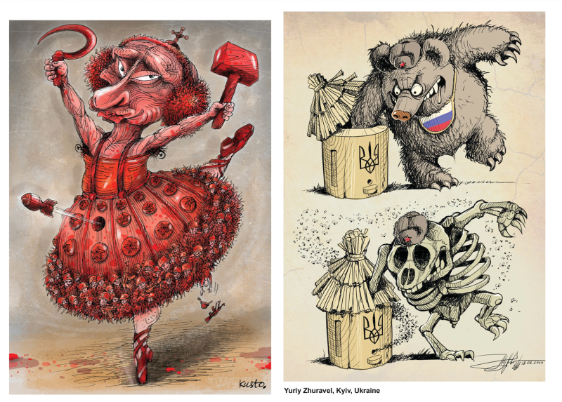 Charlie Hebdo featured cartoons from Ukraine in the new issue: the proceeds will be donated to the Ukrainian Armed Forces