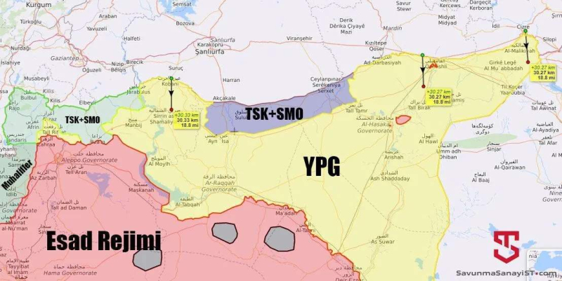 Turkey announced a special operation in Syria to expand 30-kilometer security zone