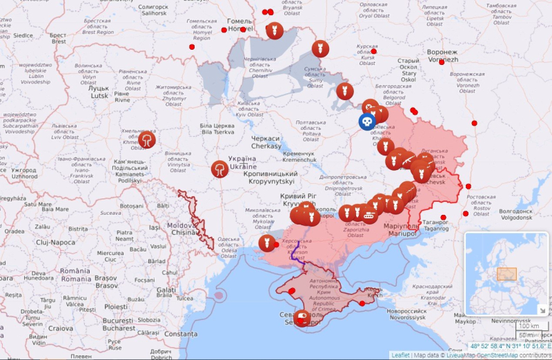 The enemy is entrenched in positions and wants to attack: map of hostilities for May 26