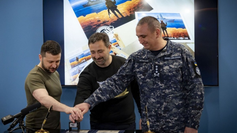 Zelensky canceled a postage stamp with a ship