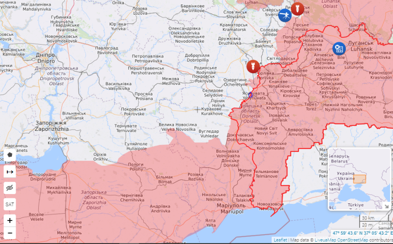 Attempts to advance on Slavyansk and storm Lisichansk: map of hostilities on June 28