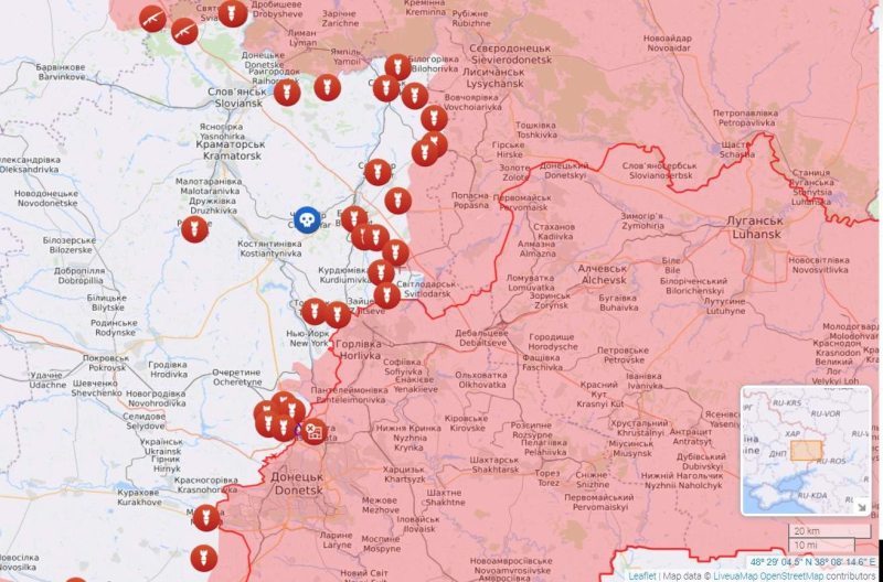 Repelled assaults of invaders, battles near Verkhnekamensky: map of hostilities on July 14