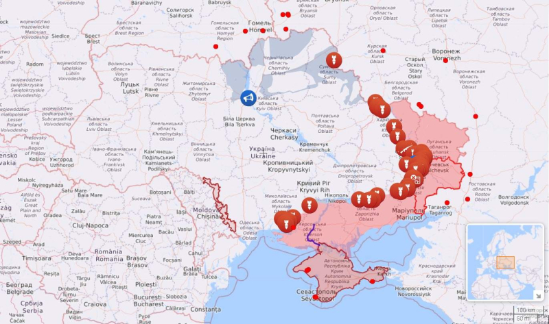 Repelled assaults of invaders, battles at Verkhnekamensky: map of hostilities on July 14