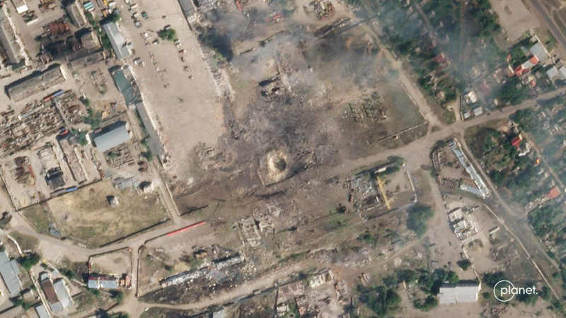 "Saltpeter warehouse" is no more: a satellite image from the ammunition depot in Nova Kakhovka