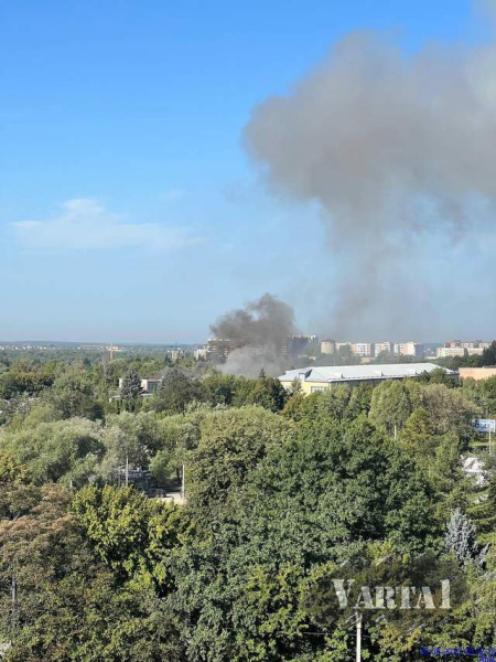 A fire broke out in Lviv, presumably in the area local factory
