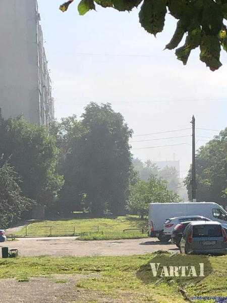A fire broke out in Lviv, presumably near a local factory
