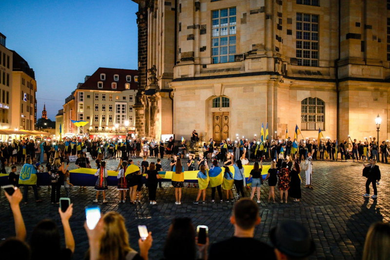 In Dresden, people went to a large-scale rally in support of Ukraine: Ukrainians actively thanked