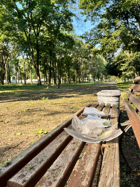 The Russians destroyed an alley in Pushkin Park in the center of Kramatorsk: it looks like they were hit with an S-300