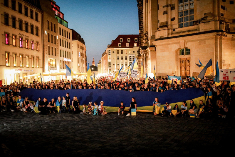 In Dresden, people went to a large-scale rally in support of Ukraine: Ukrainians actively thanked