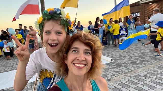 Ukrainians around the world took to the action on Independence Day