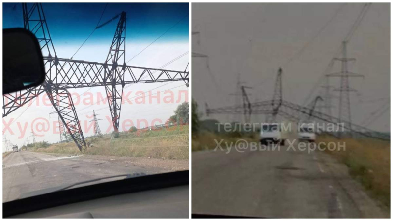 Russia's plans failed: electric pylons coming from the Zaporozhye nuclear power plant fell in the Kherson region to Crimea