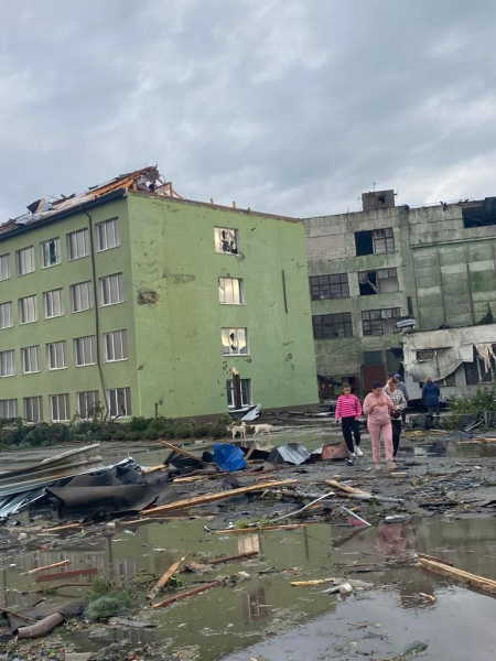 Damaged buildings and trees: bad weather swept across Ukraine