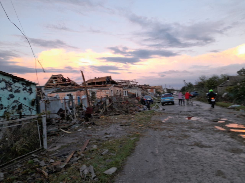 Damaged buildings and trees: bad weather swept across Ukraine