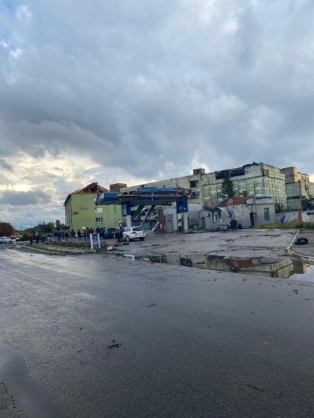 Damaged Buildings and Trees: Bad Weather Swept through Ukraine