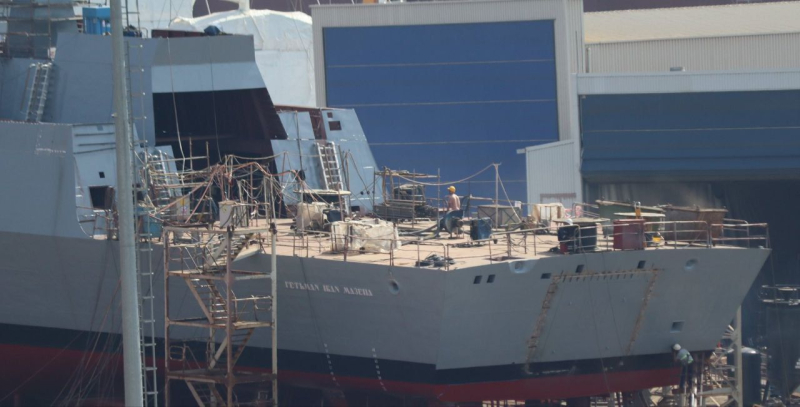 Already with the name on the hull: the future flagship of the Ukrainian Navy was shown in Turkey