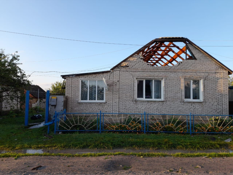 Damaged buildings and trees: bad weather swept across Ukraine