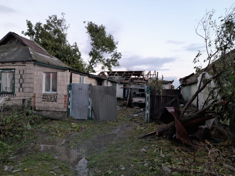 Damaged Buildings and Trees: Bad Weather Sweeps Ukraine