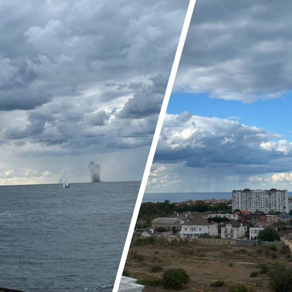 A loud explosion was heard in the sea near Sevastopol