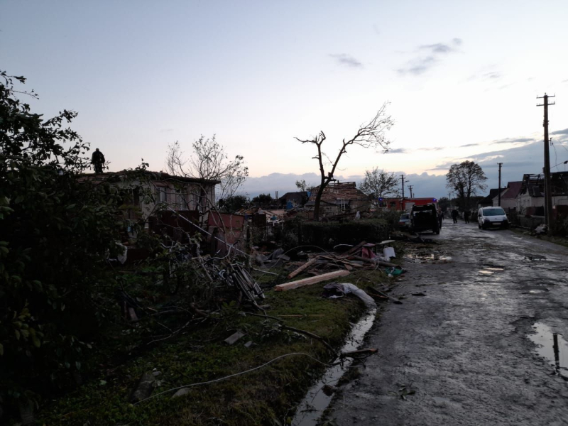 Damaged buildings and trees: bad weather swept across Ukraine