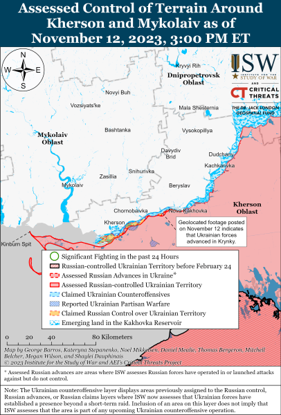 Map of military operations for November 13, 2023 - the situation at the front