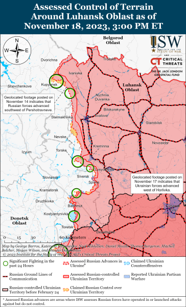 Map of military operations for November 19, 2023 - the situation at the front