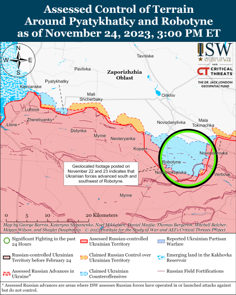 Map of military operations for November 25, 2023 - the situation at the front