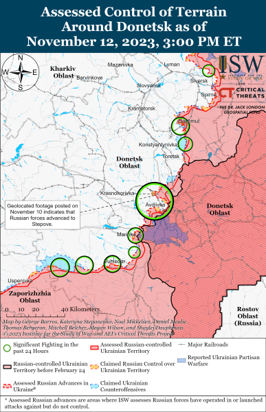 Map of military operations for November 13, 2023 - the situation at the front