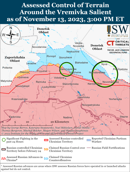 Map of military operations for November 14, 2023 - the situation at the front