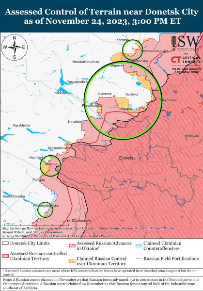 Map of military operations for November 25, 2023 - the situation at the front
