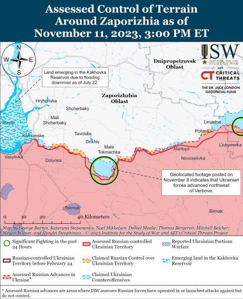 Map of military operations for November 12, 2023 - the situation at the front