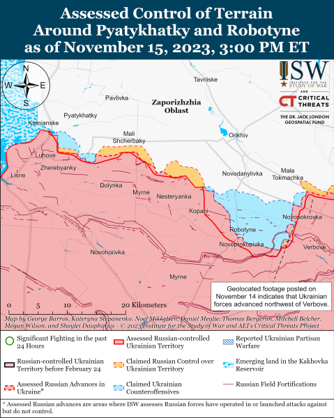 Map of military operations for November 16, 2023 - the situation at the front