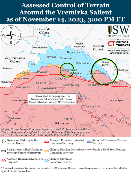 Map of military operations for November 15, 2023 - the situation at the front